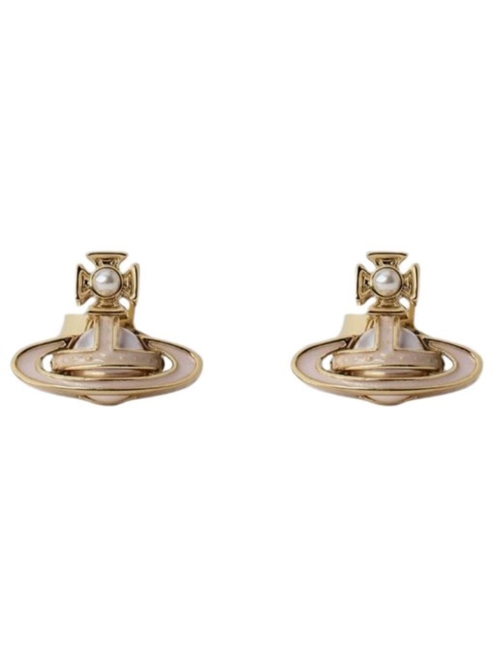 VIVIENNE WESTWOD Orb pearl stud earrings
